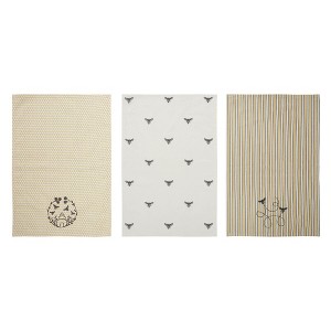 Buzzy Bees Tea Towel Set of 3 19x28 - 1 of 4