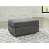 Signature Design by Ashley Contemporary Stairatt Ottoman, Gravel - 2 of 4