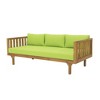 Wood Daybed, Slat Panel Seating Sofa, 3 Seater Wooden Sofa Bed For Bedroom Living Room, Wood Platform Bed Frame - 4 of 4