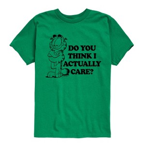 Boys' - Garfield - Do You Think I Actually Care Short Sleeve Graphic T-Shirt - 1 of 4