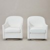 KINWELL 30" Wide Nursery Swivel Glider Chair Upholstered Armchair, Set of 2 - 3 of 4