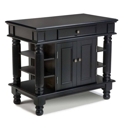 Americana Kitchen Island With Wood Top Black Home Styles Target