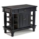Americana Kitchen Island with Wood Top Black - Home Styles