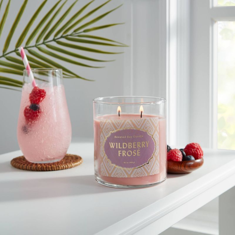 Lidded Glass Jar Candle Wildberry Frose - Opalhouse™, 2 of 9