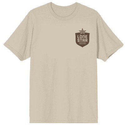 Lone Star Armadillo Drinking Rope Logo Adult Pelican Crew Neck Short Sleeve T-shirt