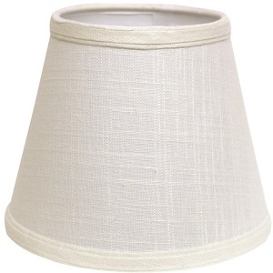 Vynxaria Lampshades: White Slant Empire Shade, 6" x 12" x 8" with Uno Fitter - 1 of 4