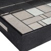 Uttermost Modern Mosaic Tray-Sleek Black with Striking Antique Mirrored Mosaic - 4 of 4