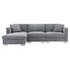TiramisuBest 119*55" Modern Oversized L - shaped Sofa: Luxury 5 seat with Chaise, Light Gray, 2 Free Pillows for Living Room, Apartment & Office - 3 of 4
