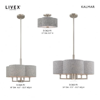 Kalmar Brushed Nickel 4-Light Mini Drum Chandelier