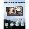 GROWNSY Baby Car Camera for 2 Kids, 7 in Ultrawide AHD Car Baby Monitor with 2 Camera, Night Vision - 2 of 4