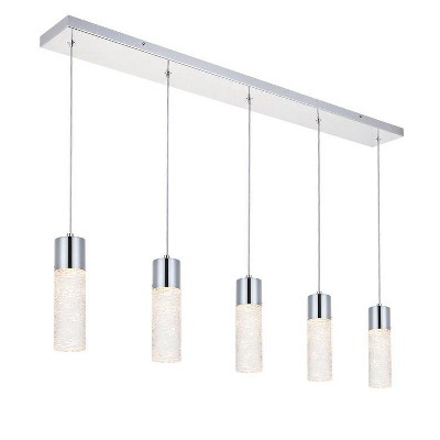 Constellation Chrome 5-Light LED Pendant with Glass Shades