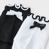 Girls' 2pk Ruffle Trim Bow Dressy Ankle Socks - Cat & Jack™ - 3 of 3