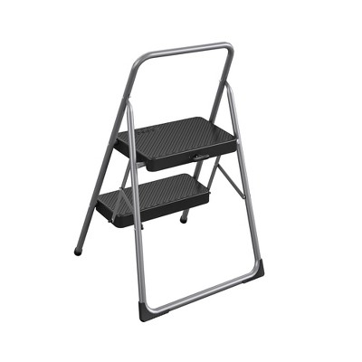COSCO 2-Step Foldable Steel Step Stool with Slip Resistant Feet