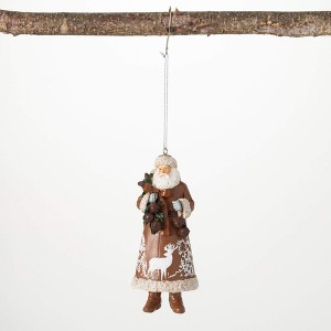 5.25"H Sullivans Woodland Santa Ornament  Multicolored Christmas Ornaments - 1 of 2