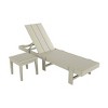 WestinTrends Ashore Modern Poly Reclining Chaise Lounge With Wheels plus side table included - 3 of 4