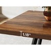 Lirago 31.5" Square Wood Office Desk Industrial Metal Frame Computer Desk for Home Office Conference Table Brown - 4 of 4