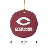 University of Chicago Maroons Logo Porcelain Holiday Christmas Tree Ornament - 3 of 4
