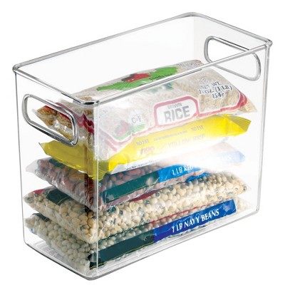 iDesign Clear Plastic Kitchen Bins Lid Organizer