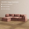 Modular Washable 3-Seater Sectional in Chestnut | Deluxe+ Seat | Cloud Pillow - 2 of 4