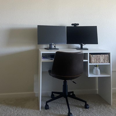 Wood And Metal Writing Desk With Storage - Room Essentials™ : Target