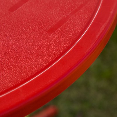Red and Yellow Ladybird Kids Picnic Table Set with Umbrella