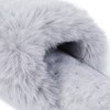 Fluffy Open Toe Slippers For Women Indoor Memory Foam, Comfy Fuzzy House Slippers Non-slip, Soft Faux Fur Slip-on Bedroom Slippers - 3 of 4