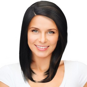 Synthetic Lace Front Wigs Short Bob Straight Wig Natural Looking L Part Heat Resistant Daily Party Full Head Hair for Women - 1 of 4