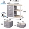 GALAXHERO  3 Drawer Mobile File Cabinet, Rolling Printer Stand with Open Storage Shelf for Home Office - 3 of 4