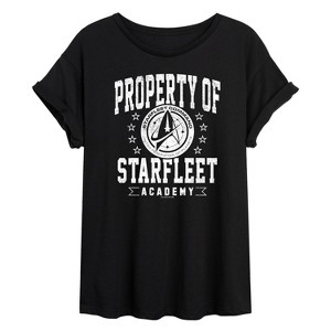 Women's - Star Trek - Property of Starfleet Oversized Graphic T-Shirt - 1 of 4