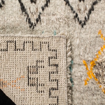 Kenya Hand-Knotted Geometric Wool Area Rug, 6' x 9'