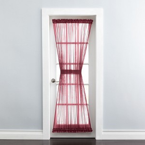 BrylaneHome BH Studio Sheer Voile Door Panel With Tiebacks - 1 of 4