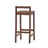 GDFStudio Marion Outdoor Rustic Acacia Wood 30.75 Inch Barstools (Set of 2), Rich Mahogany - 4 of 4