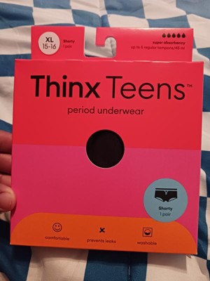 Thinx Teen Super Absorbency Single Briefs - Blue Hologram 9/10