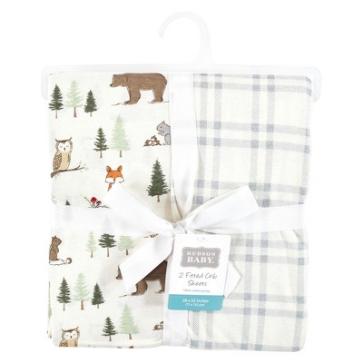 Forest Animals Cotton Fitted Crib Sheet, 52" x 9"