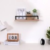 FONTOI Floating Storage Shelves Wall Mounted Set of 2, Hanging Shelf with Brackets for Collectibles, Photo, Decor, Natural Wood, 5.5"*3.5"*16.5" - 2 of 4