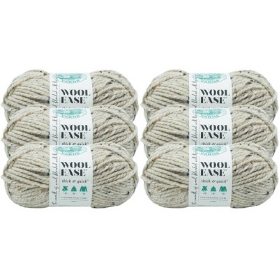 6pk Wool-Ease Thick & Quick Yarn Gray Marble - Lion Brand Yarn