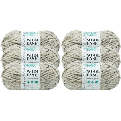 6pk Wool-Ease Thick & Quick Yarn Gray Marble - Lion Brand Yarn