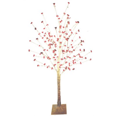 Kurt Adler 4-Foot Red Berry with Branch Fairy LED Twig Tree