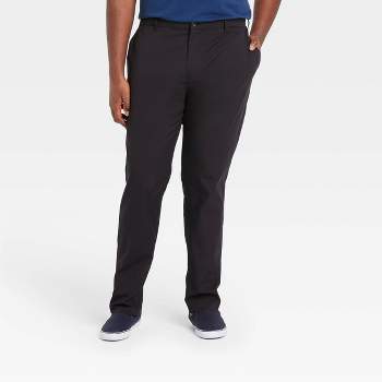 Men's Big & Tall Athletic Fit Tech Chino Pants - Goodfellow & Co™ Black 48x36