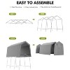 GustoWave Outdoor Portable Storage Shed, Carport Tent for Motorcycle, Bike - 4 of 4