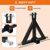 TruAIR 3-Point 2" Receiver Hitch (Black) - Heavy Duty CAT 1 Quick Hitch Drawbar for Tractors, Trailers & Attachments (One Size, 1-Pack) - 3 of 4