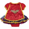 DC Comics Justice League Wonder Woman Baby Girls Cosplay Costume Bodysuit Cape and Headband 3 Piece Set Newborn to Infant  - 3 of 4