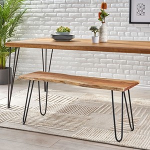 Christopher Knight Home Abraham 42" Wood Bench Dining Chair - 1 of 4
