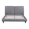 Queen Size Upholstered Wooden Platform Bed Frame with Two Large Headrests 4Q -ModernLuxe - 4 of 4