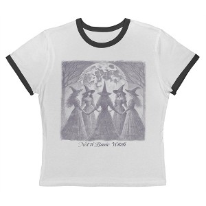 Social Collective Women Witches Short Sleeve Graphic Cotton Retro Vintage Ranger Baby Tee - 1 of 4