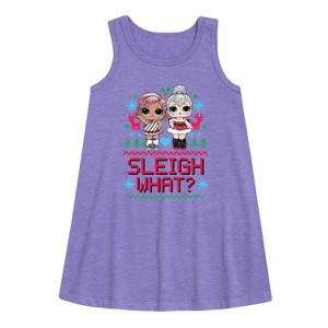 - Lol Surprise! - Sleigh What Graphic Sleeveless Aline Dress - 1 of 3