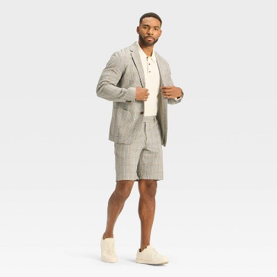 Houston White Men's Checkered Suit Jacket