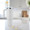 Unique Bargains Flower Straw Cover Cap 4 Pcs - 4 of 4
