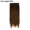 Unique Bargains Women's Straight Long Hair Hair Extensions High Temperature Fiber Gradient Yellow Brown 1 Pc - 3 of 3