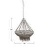 Storied Home Handwoven Cotton Macramé Pendant Lamp, Fringed Metal and Cotton Lighting - 2 of 4
